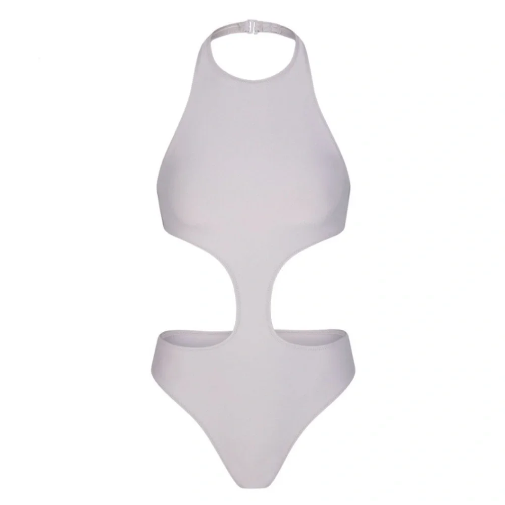 NWT SKIMS Halter Monokini size L‎ Chrome